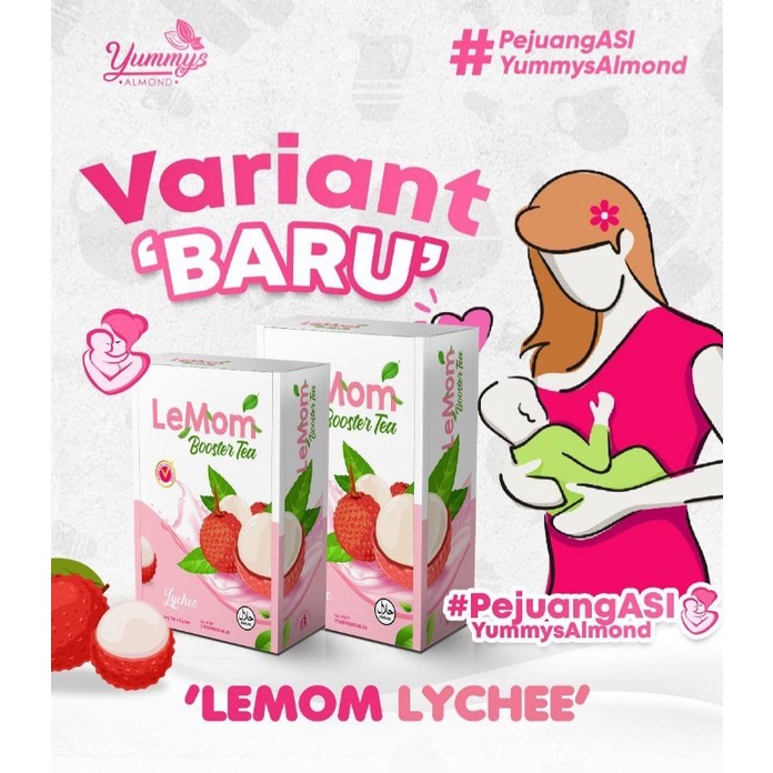 LEMOM BOOSTER TEA / TEH PELANCAR ASI BOOSTER LEMON LYCHEE LECI HERBAL FENUGREEK ALMOM