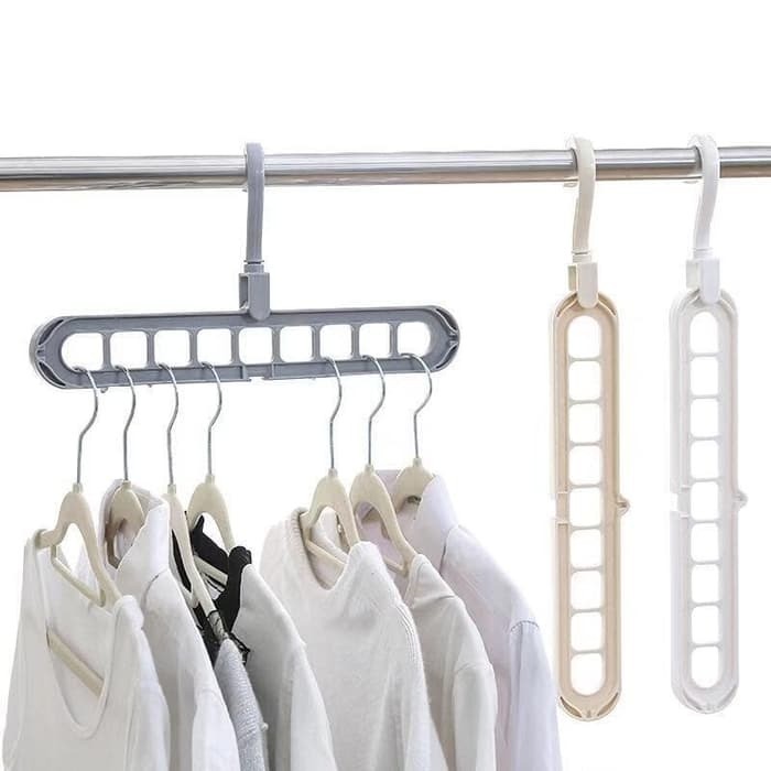 Trend-Hanger GANTUNGAN BAJU MULTIFUNGSI 13 HOLE/ 9 HOLE/ FOLDABLE LIPAT/ JEPITAN 8/ SQUARE TERMURAH