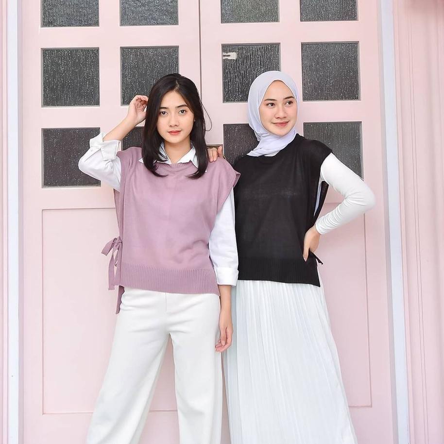 VEST ROMPI RAJUT TALI/VEST KNIT OUTER/ROMPI POLOS RAJUT WANITA