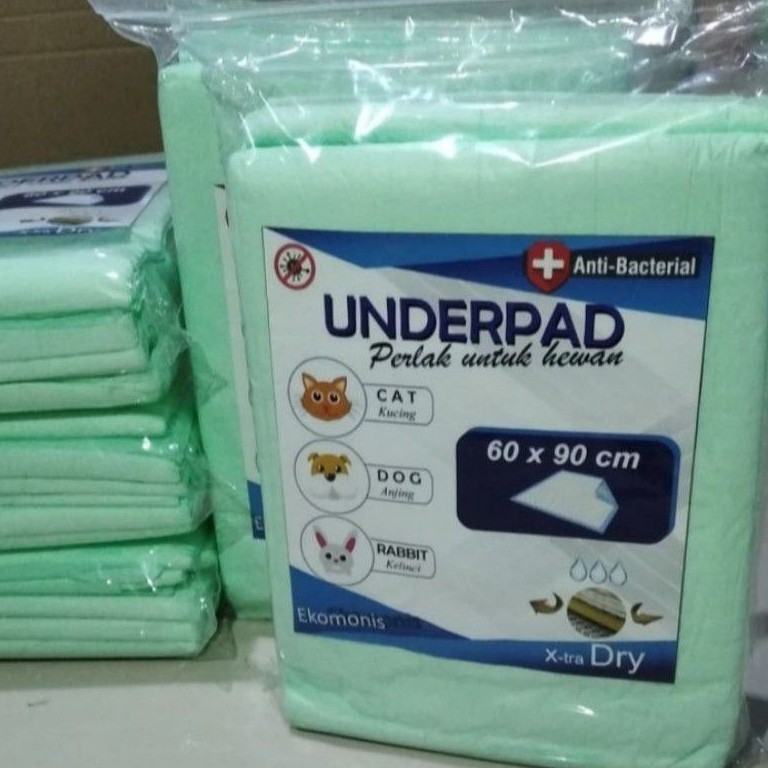 underpad ekonomis isi 6 pcs - perlak kucing anjing kelinci anti bakterial