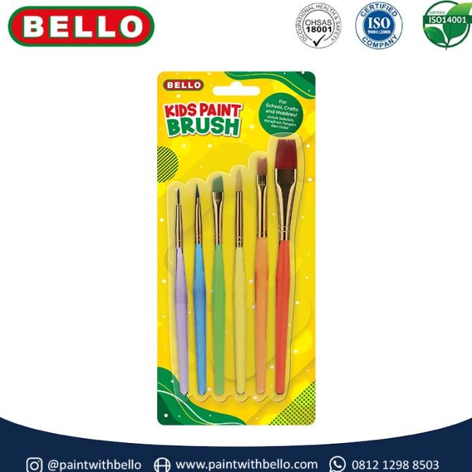 

Bello Kids Paint Brush - Set 6 Kuas Lukis Anak Dan Bayi