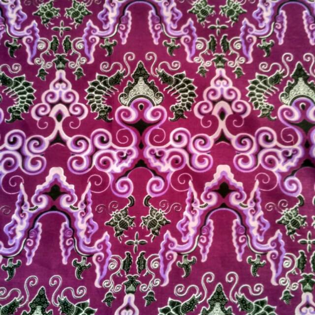 Kain batik udang ungu
