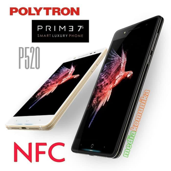 [33] POLYTRON PRIME 7S P520 4G NFC RAM 3GB ROM 64GB - Hitam Handphone / Phone / HP