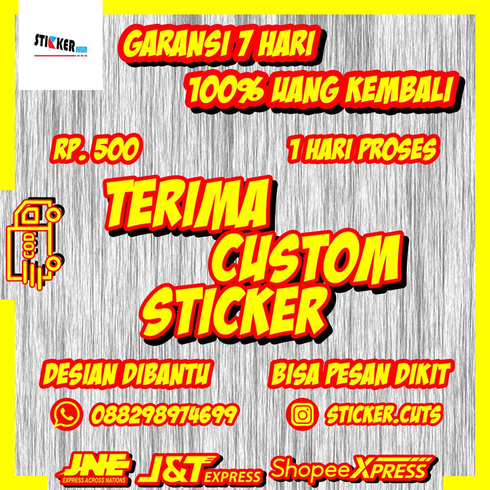 STICKER CUSTOM CUTTING STIKER MOTOR DESAIN BEBAS