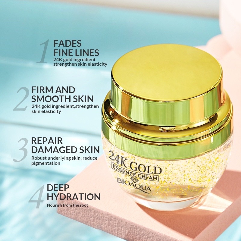 BIOAQUA 24K Gold Essence Cream Moisturizer 50g