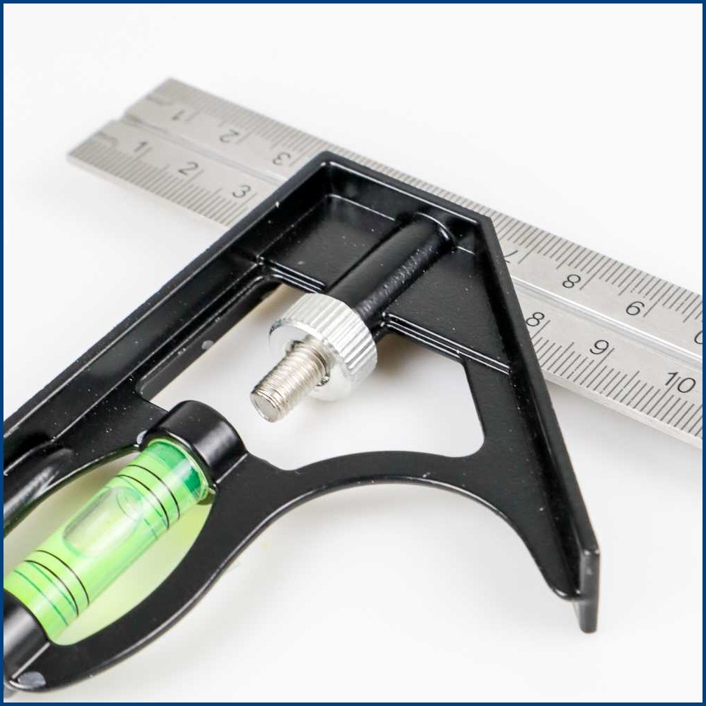 Penggaris Siku Waterpass Multifungi 305mm - Taffware