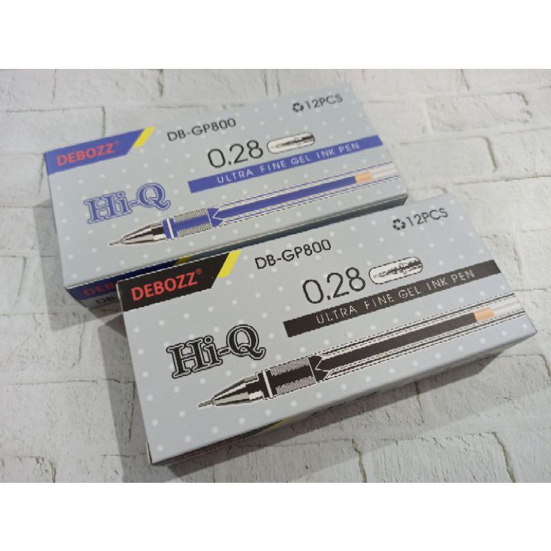 

(12pc) Ultra fine gel ink pen 0,28 DB-GP 800 hitam n biru