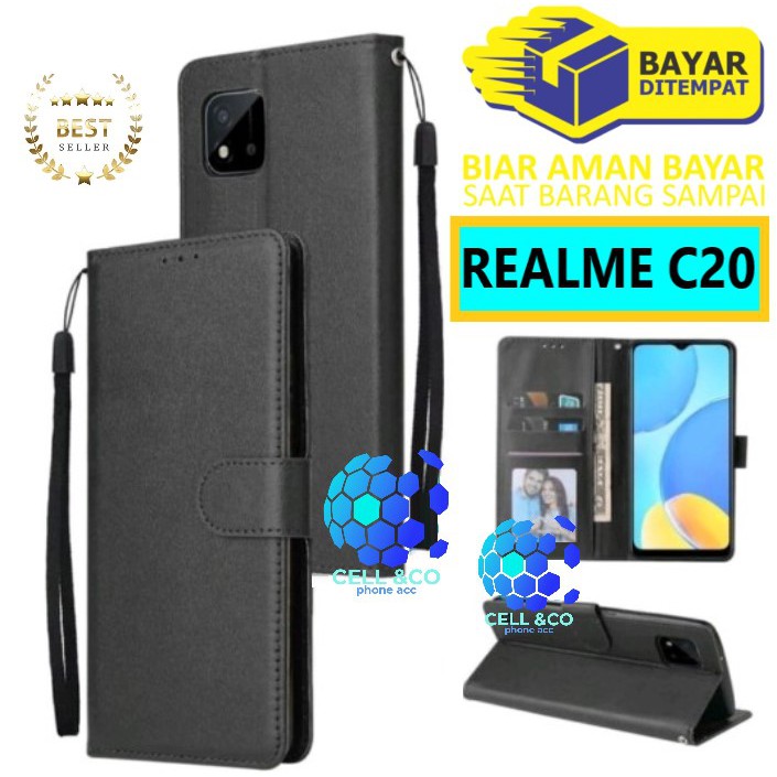 Flip cover REALME C20 Flip case buka tutup kesing hp casing flip case leather wallet