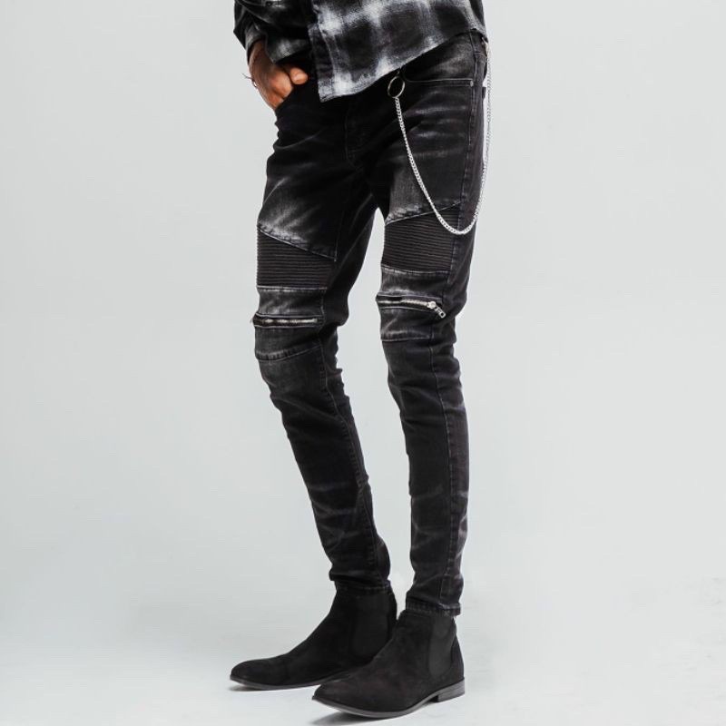 Rucas Season 6 Black Zipper Jeans, Size 29