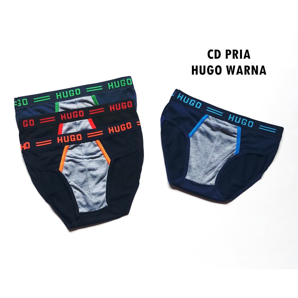 Celana Dalam Hugo / Boxer Hugo ABG/Pria Laki-Laki Dewasa 3 Pcs