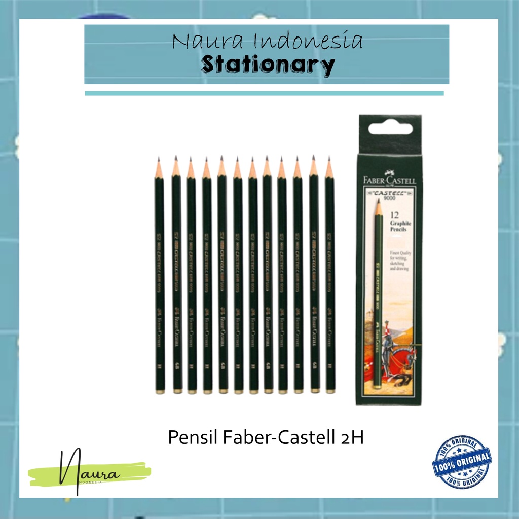 Pensil Faber Castell 2H | Pensil 2H Merk Faber Castell | Pensil Kayu 2H | Pensil 2H