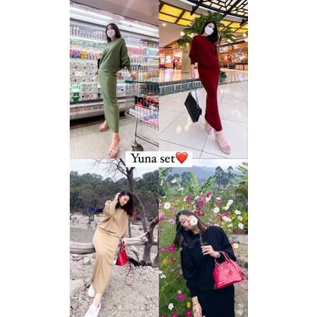 ( VM ) - Vanesha Margaretta - Yuna set Batwing dan Rok Rajut