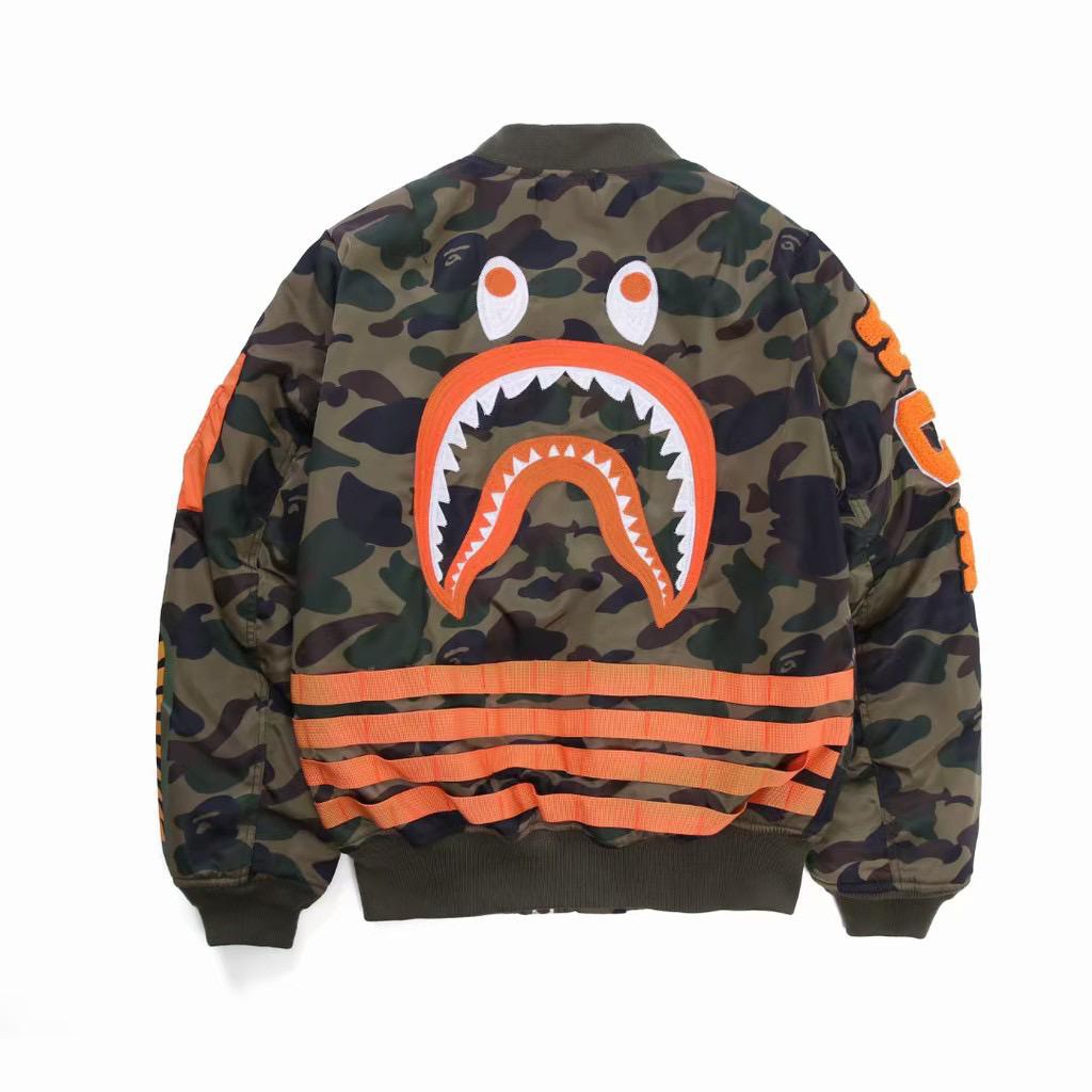 JAKET PRIA BAPE SHARK MIRROR