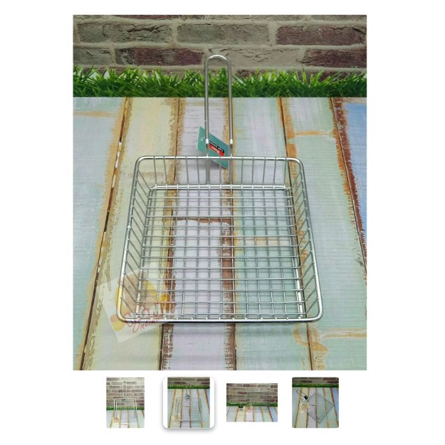 Tempat saji snack Gorengan dari stainless - Wire tray Kotak 15x26x3