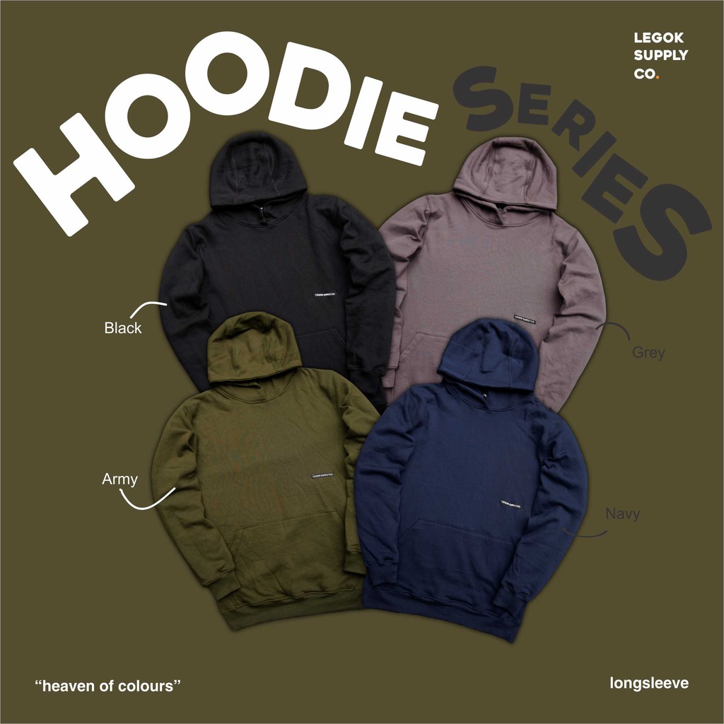 JAKET HOODIE POLOS COTTON FLEECE 280