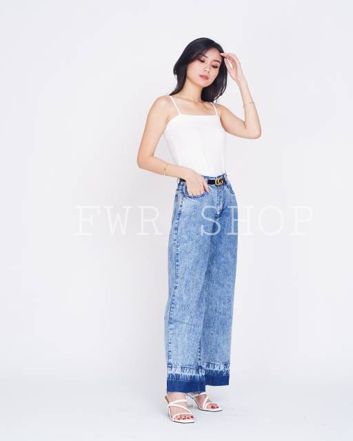 FWR - Celana Kulot Boyfriend Jeans Wanita Kirei