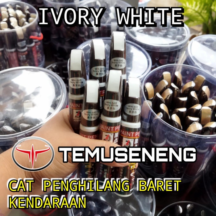 Ivory White Metalik Putih Mutiara Spidol Cat Mobil Motor Anti Gores