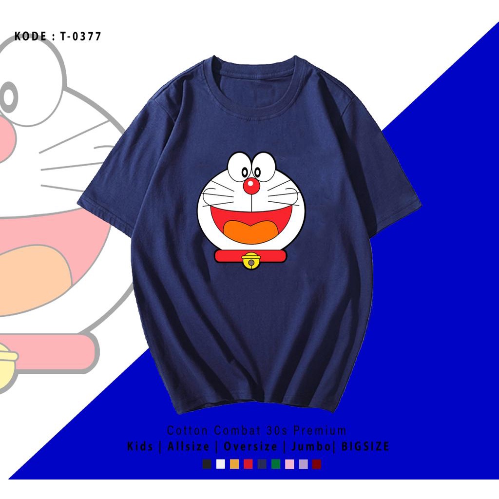 KAOS ANIMASI JEPANG DORAEMON IMUT / KAOS NAVY COLOUR EDITION / KAOS SIMPLE / KAOS UK M-XL / KAOS PRIA WANITA