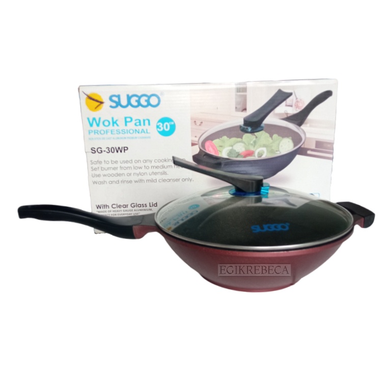 Wok pan panci panggang herbal korean 30Cm Anti Lengket tebal cepat meresap panasnya