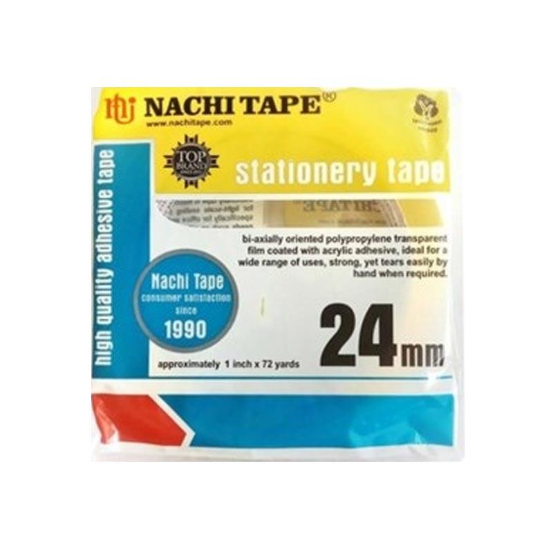 Lakban Bening / Stationery Tape 1inch x 72 yard Nachi