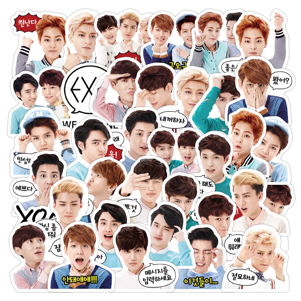 EXO stiker Zhang Yixing Idol dukungan Jurnal bahan Baek Hyun Korea ins Jurnal stiker Xiao Zhang