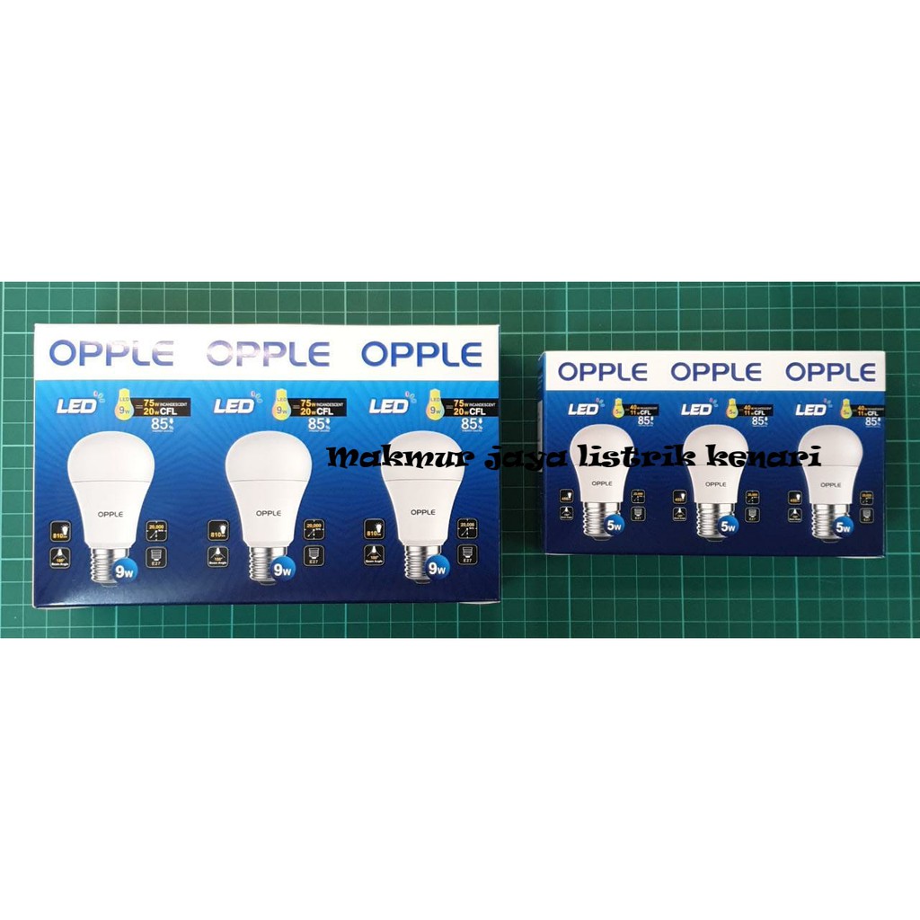 LED Bulb EcoMax 5 Watt  9 Watt  Putih OPPLE Family Pack 2 Gratis 1