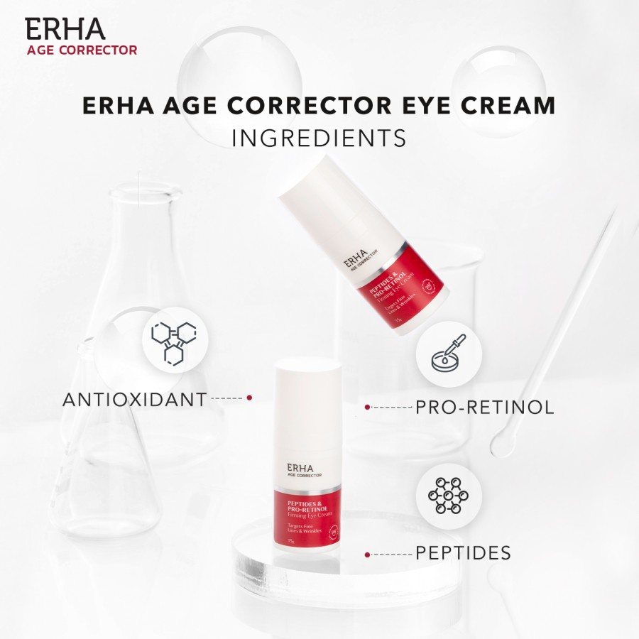 ERHA Krim Mata Age Corrector Firming Eye Cream - Mencegah Garis &amp; Kerutan