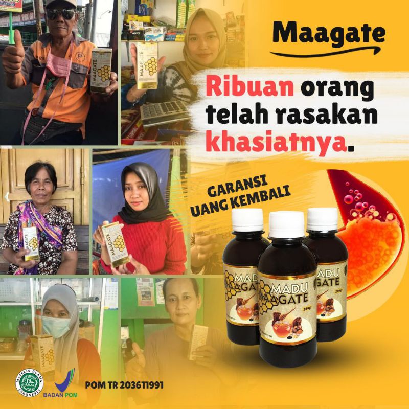 Madu herbal maagate original ampuh atasi maag kronis asam lambung dan gerd aman dan bpom