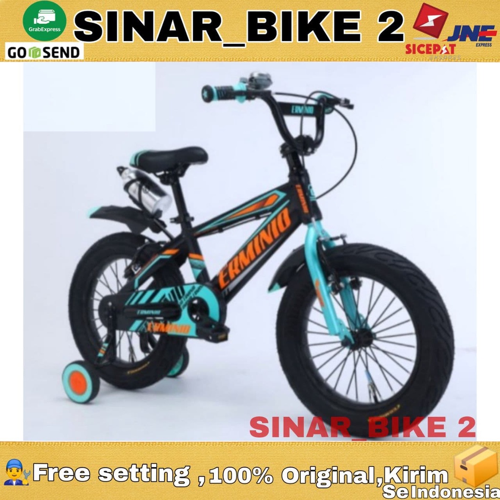 Sepeda Anak Laki BMX ERMINIO UK. 12 16 18 Inch Ban Jumbo