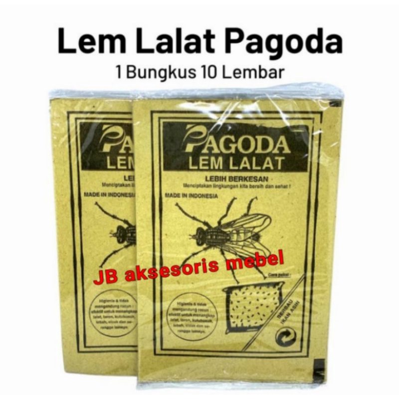 

LEM LALAT KERTAS ISI 10 lembar PAGODA / PERANGKAP SERANGGA LARON KUTU