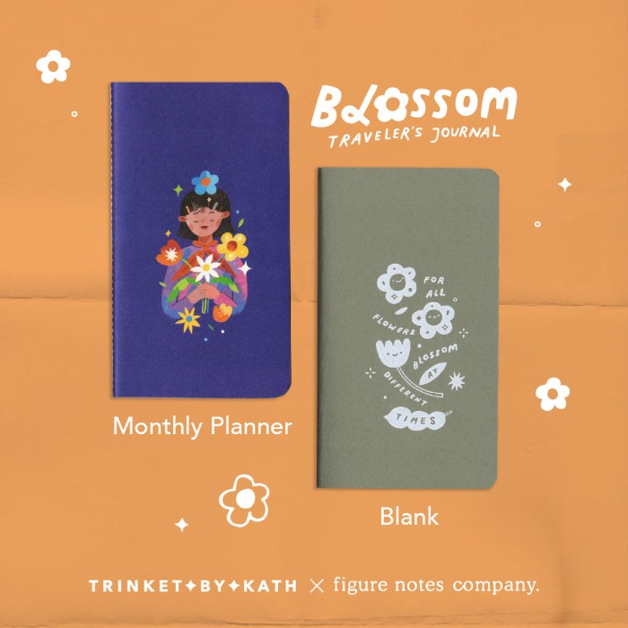 

[RESTOCK] Blossom MONTHLY PLANNER & BLANK Notebook - Figure Notes x Trinket