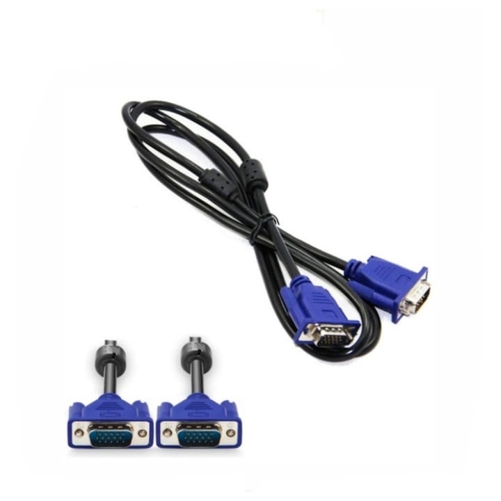 Kabel VGA 1.5M / Kabel VGA PC, Laptop, LCD, Proyektor MALE BLUE PLATE 1.5m