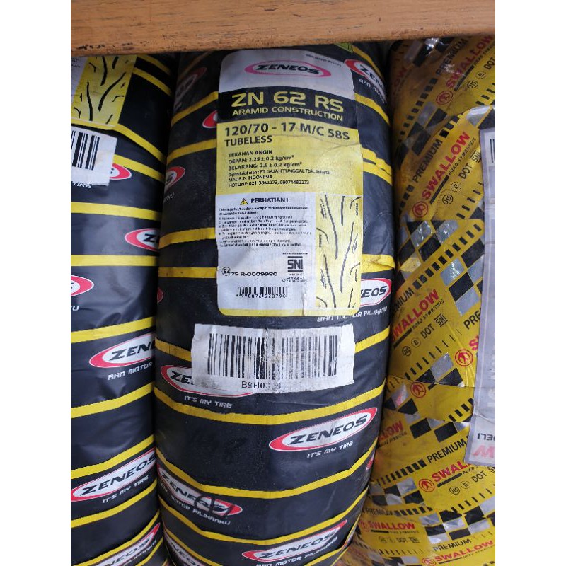 ban luar zeneos 120/70-17 zn62rs (soft compound