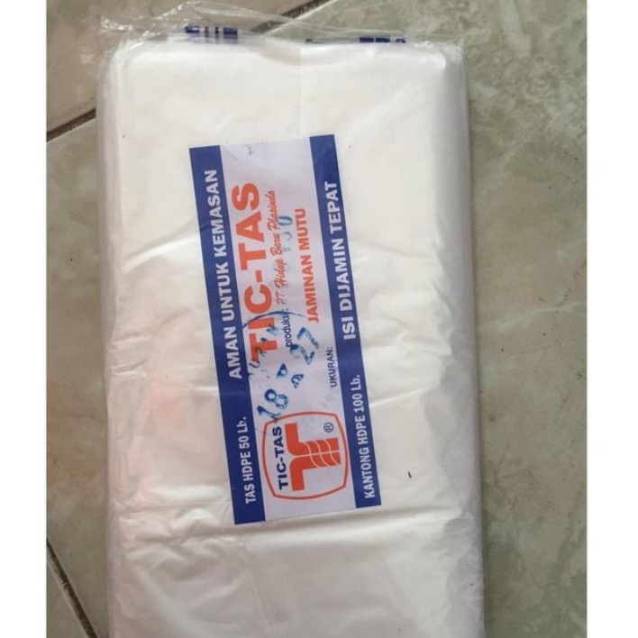 Plastik Tic Tas ukuran 18x27