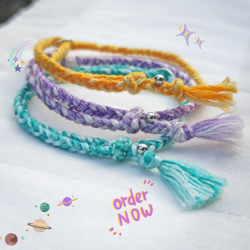 Gelang BTS / BTS V Bracelet / Gelang Tali Taehyung / Gelang Tali Kepang Different Mix&Match / Gelang