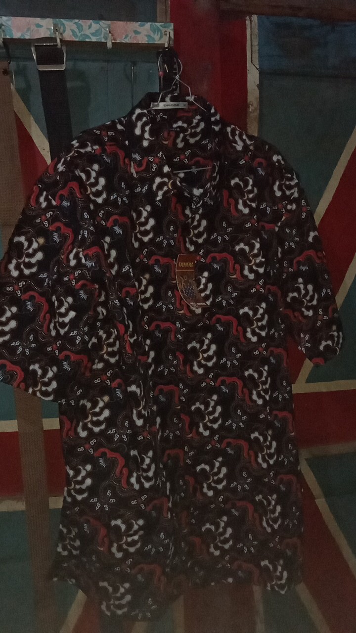 Gof Damor (cressida) Kemeja Batik Lengan Pendek Pria Reguler Baju Batik Cowok