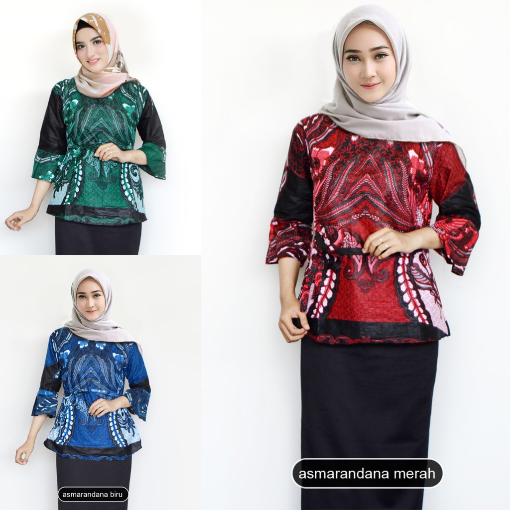 Jual Grosir Trolis grosir batik blouse atasan wanita cewek motif