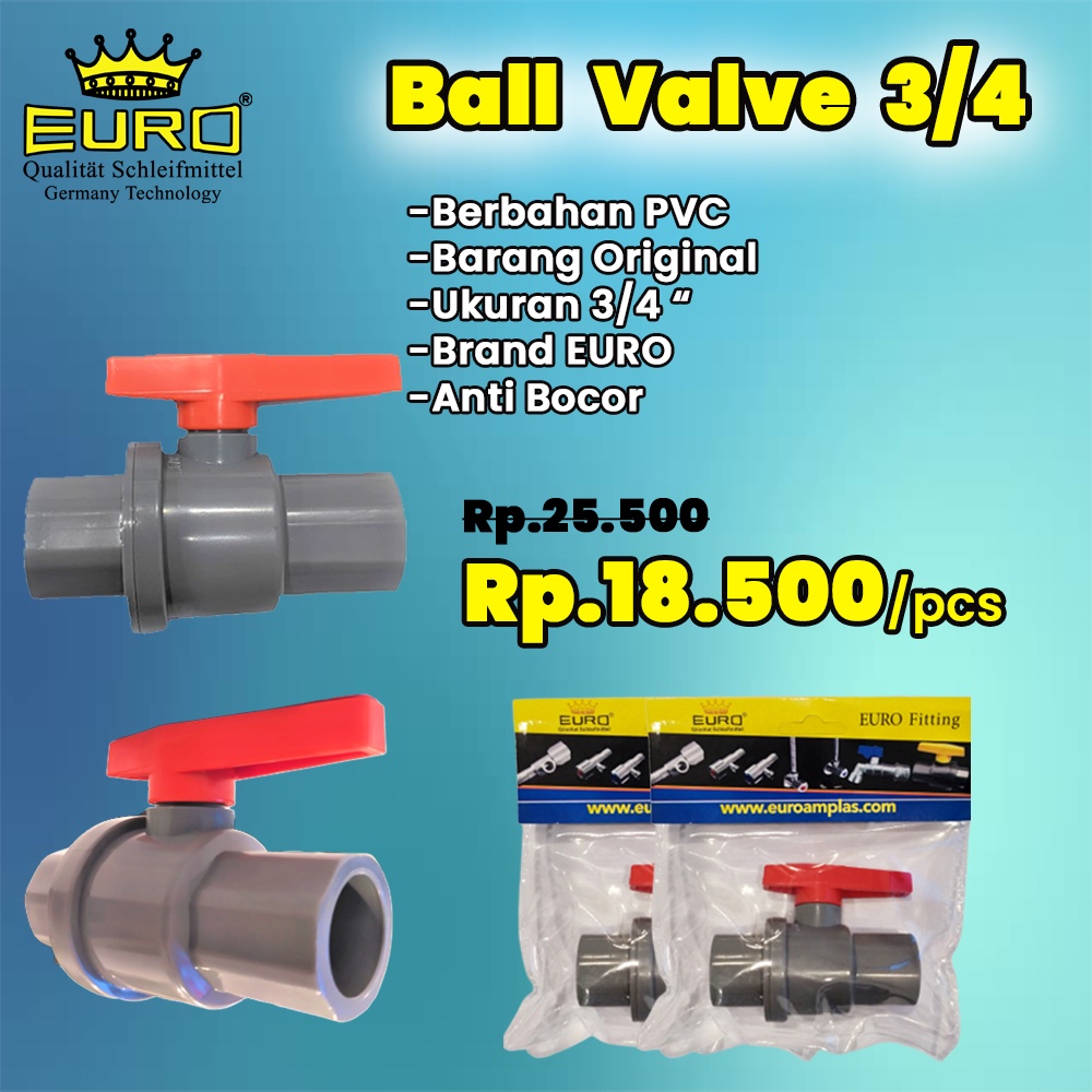 stopkran ball valve EURO PVC Sanitary Ballvalve