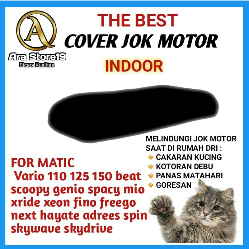 Cover Jok Sarung Penahan CAKARAN KUCING NMAX PCX AEROX VARIO SCOOPY Beat Genio  Mio Spacy Universal / Terlaris.