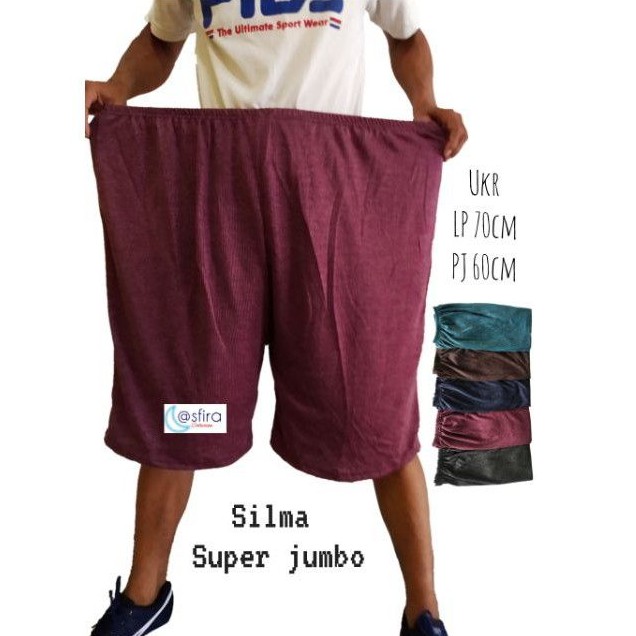 celana pendek pria super jumbo silma /kolor harian cowok BB 100kg
