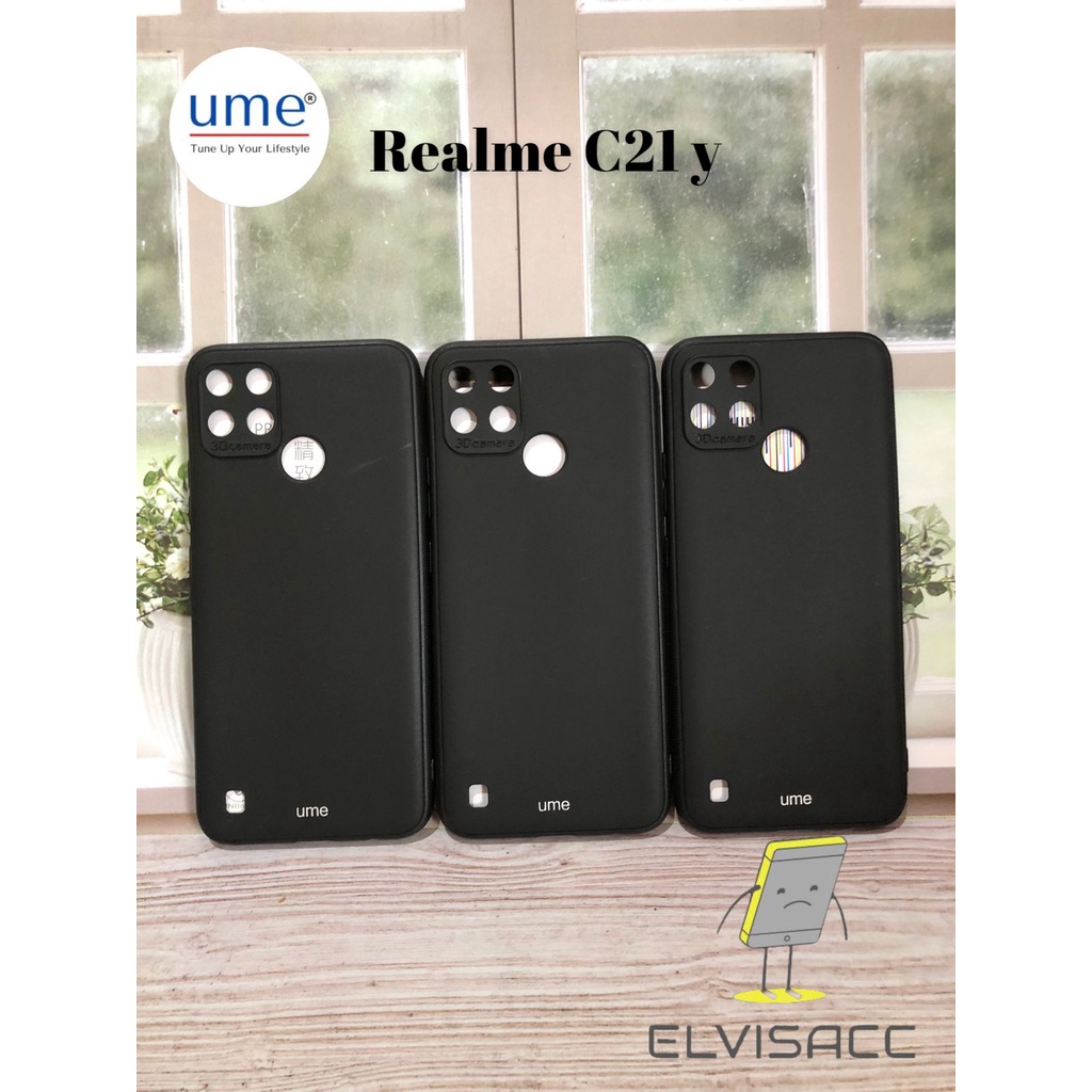 CASE REALME C21Y SILIKON BLACK DOVE PROTECTION REALME C21Y