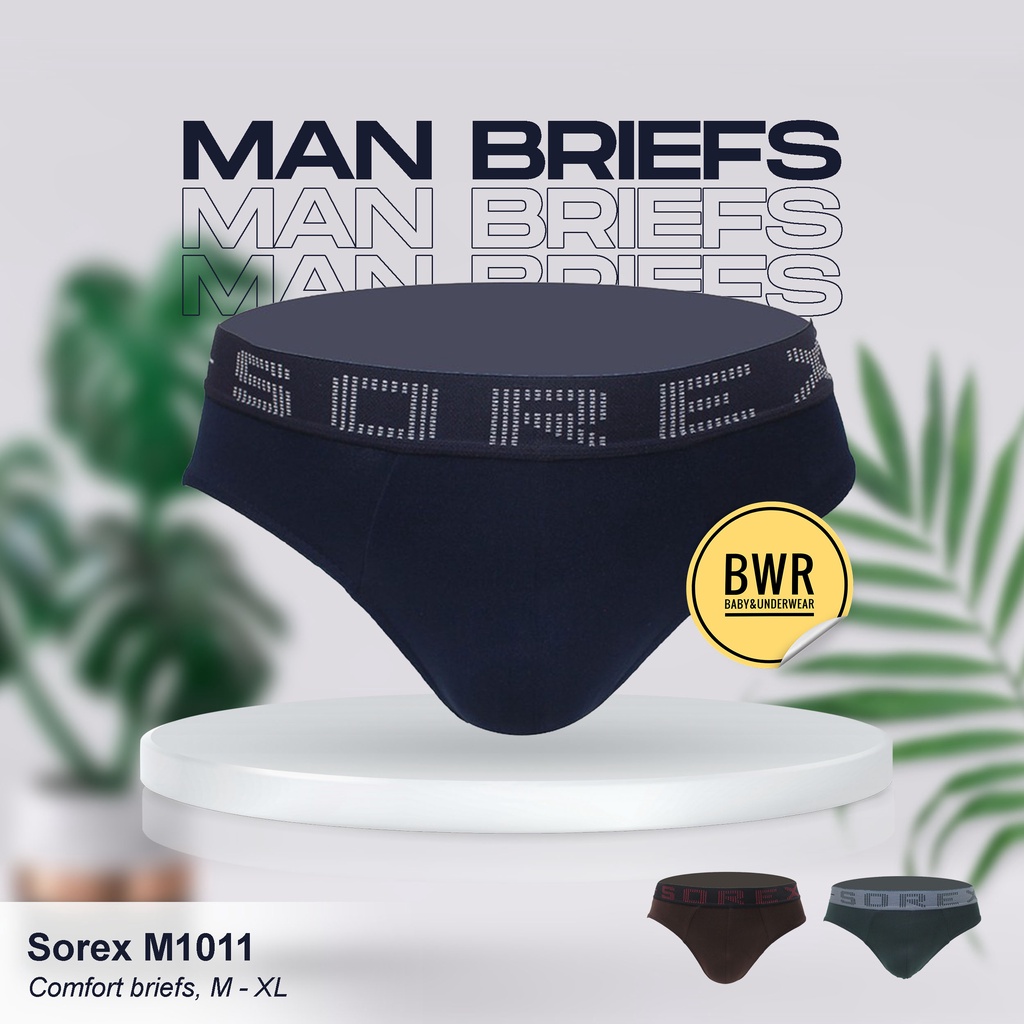 [ Ecer ] CD Sorex M 1011 Comfort / Celana Dalam Pria M1011 Karet Tebar Man Briefs Super Soft | Bwr