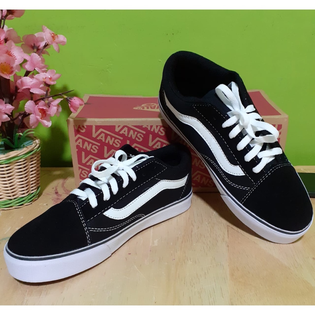 sepatu Vans__ old skool Fetino sepatu kasual pria wanita // Autentik Fans