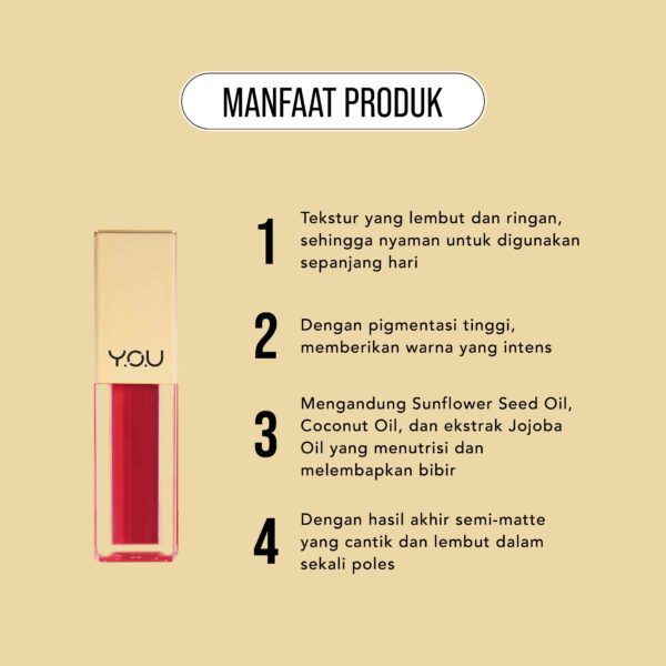 ⭐BAGUS⭐ Y.O.U ROUGE SATIN LIP CREAM | Lipcream By YOU Make Up