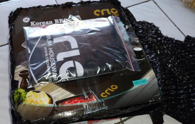 Pemanggang Bbq/pemanggang Sate/pemanggang Korea Praktis Crio Chef Korean Bbq Grill Plate Bonus Tongs