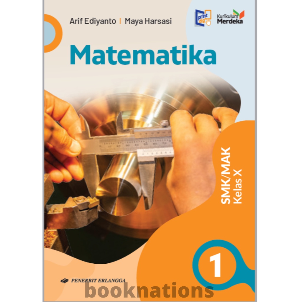 Jual buku matematika smk kelas 10 x erlangga kurikulum merdeka shopee