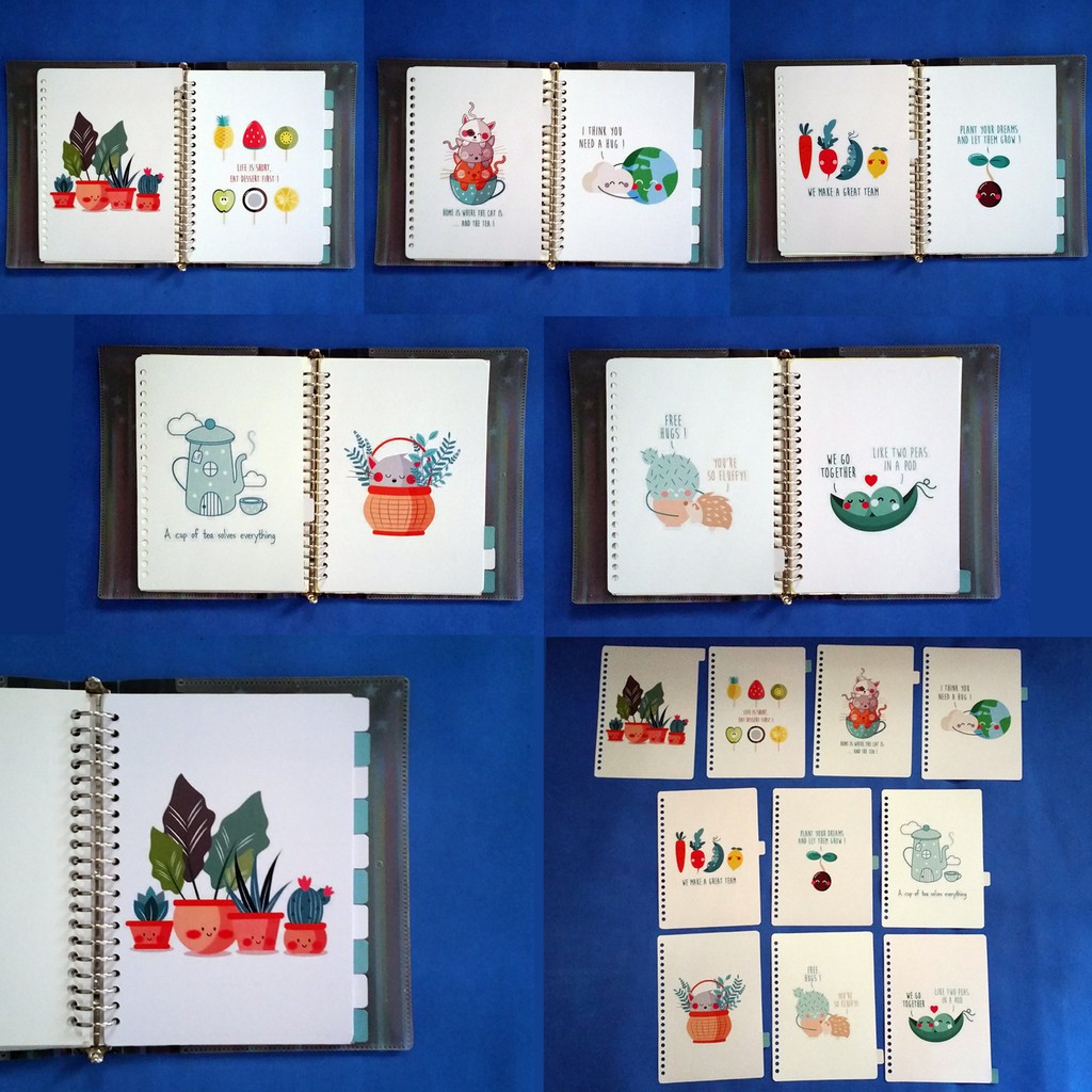 

Pembatas green lover binder 2 Ring, 6 Ring, 20 Ring, 26 Ring 1 set 10 lembar murah