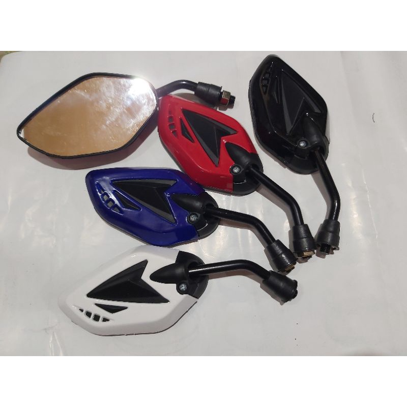 Spion Terano, spion motor variasi drat 14, Spion Warna Motif Tangkai Pendek Cocok Untuk semua motor