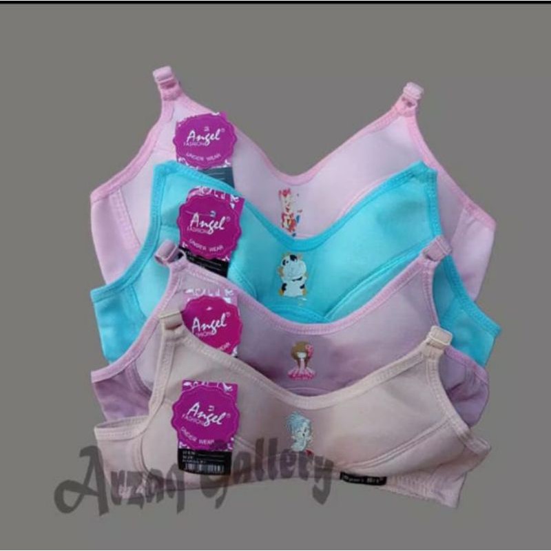 6 PCS/Grosir Lusinan Bra remaja Angel - bh ABG tanpa busa Kait Dua