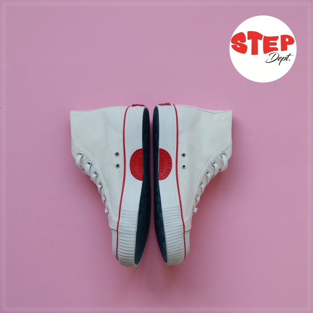 Sepatu Warrior Classic HC White - Warrior High Putih Sol Putih